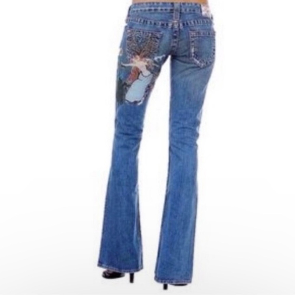 Vintage Y2K True Religion Lady Godiva Embroidered Jeans - Picture 1 of 6